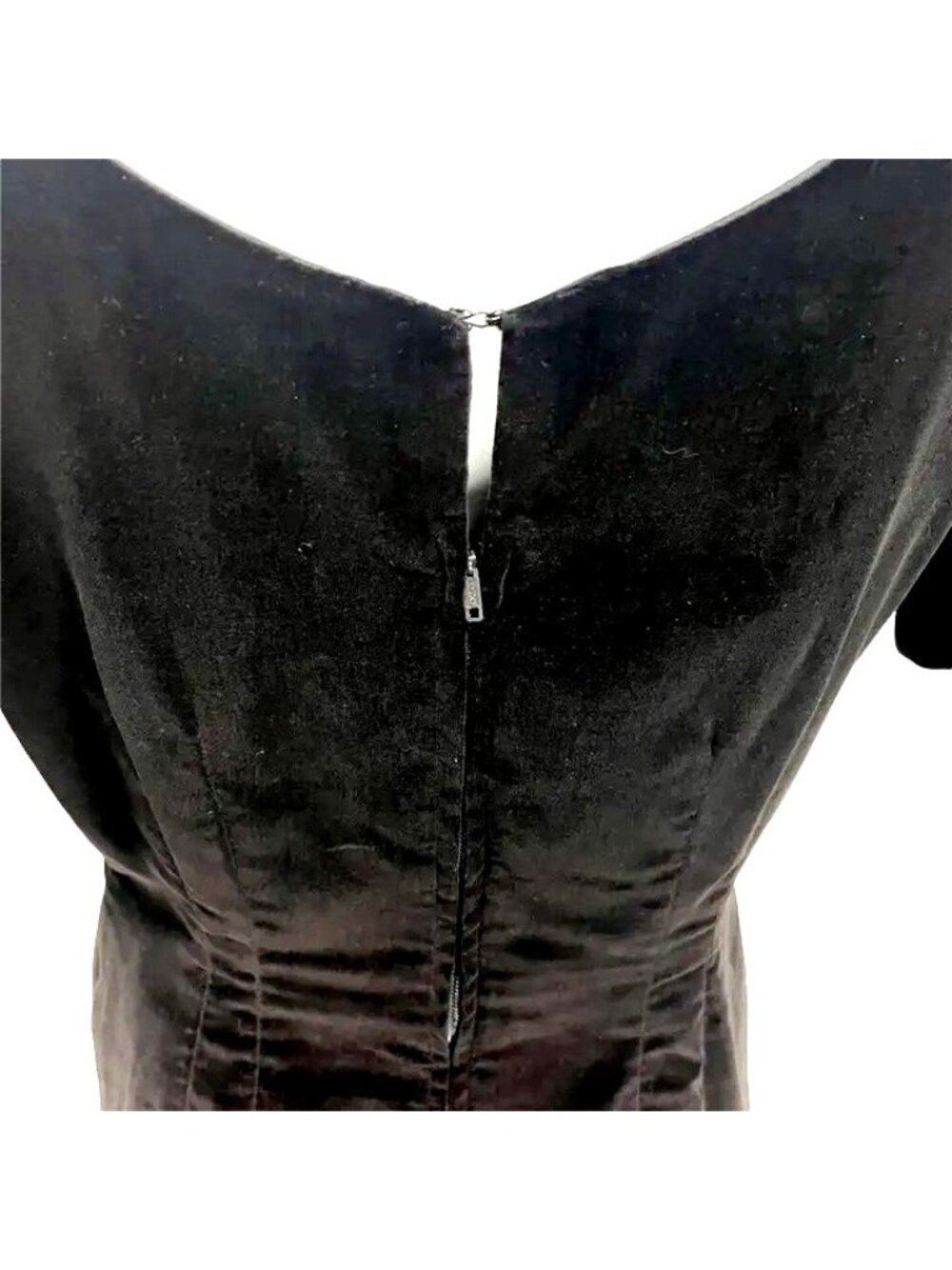 50s Skirt Set Lava Red Black Velvet Fit and Flare Size 6 Small - Picture 5 of 9